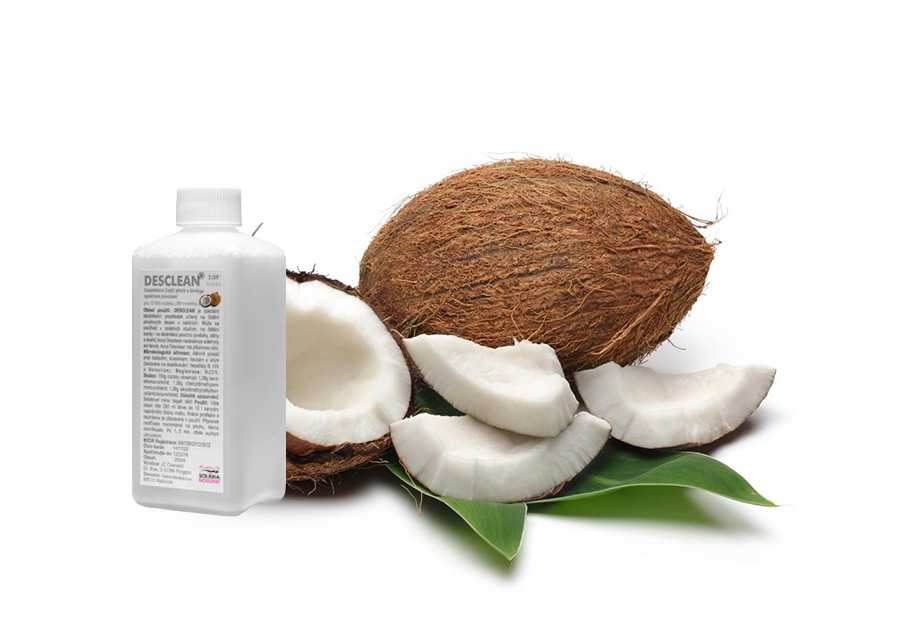 Dezinfekce Desclean 250ml kokos (koncentrát na 10l) - dezinfekce pro solária - detail